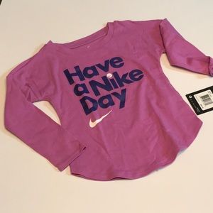 NWT Nike girls long sleeve t shirt - 2T